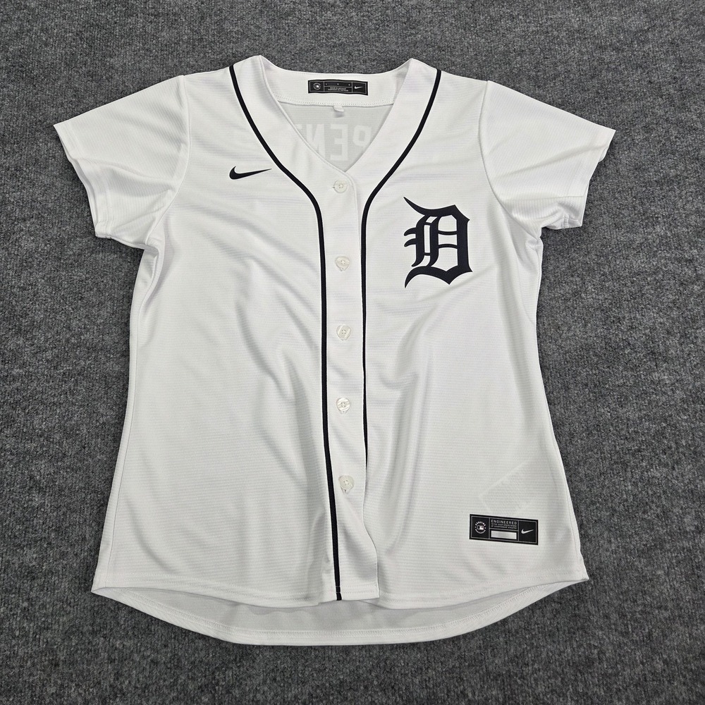 Detroit Tigers Jersey Womens Large White MLB Baseball Carpenter 30 Nike Shirt